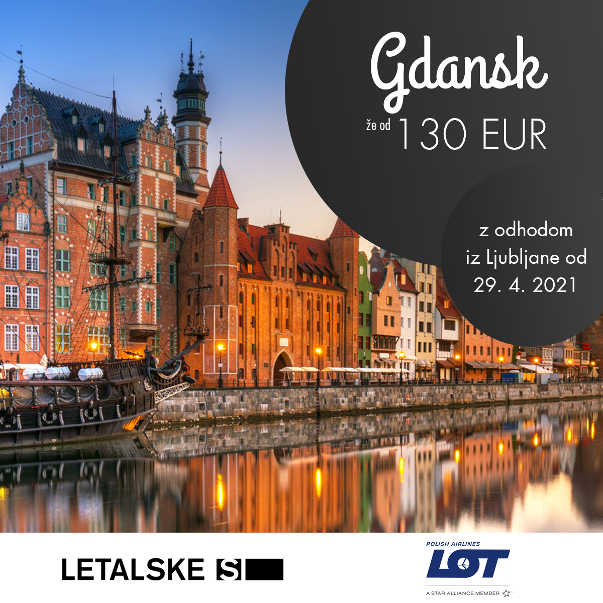 Gdansk vizual, Gdansk već od 1060 kuna, Gdansk jeftine avio karte, putovanje za Gdansk